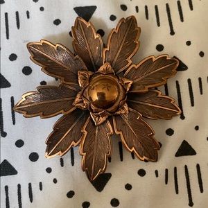 Vintage Copper Bell Floral brooch